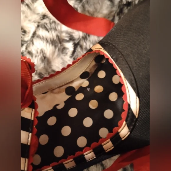 Retro Vegan Stripe Mary Jane Heels Women's - Picture 15 of 16